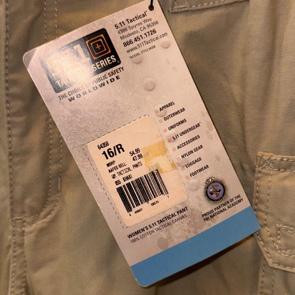 Women's 5.11 Tactical Series sz 16 NWT sz 16 Regular Khaki‎ - Picture 8 of 10
